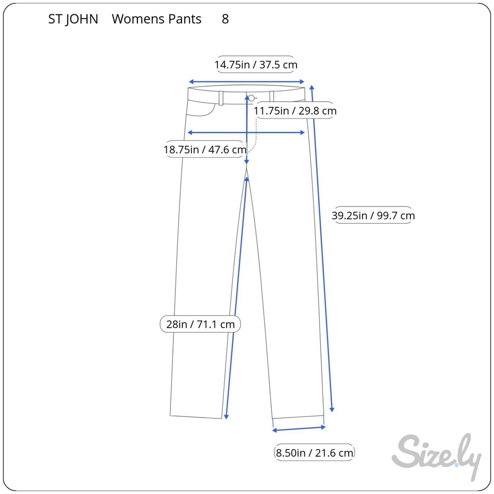 ST JOHN Sport Essentials Womens Pants Jeans Size 8 Blue Denim Cotton Stretch - Picture 11 of 12